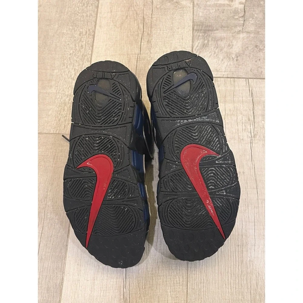 Nike Air More Uptempo 96 Split Black Red Navy DJ4400-001 Mens 11.5